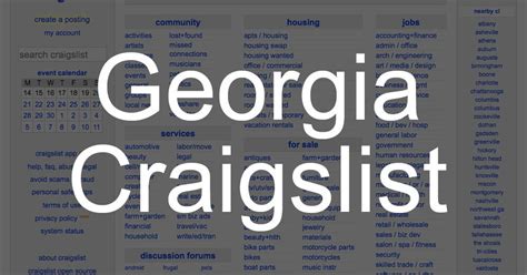Only mins to i-85+Atlanta. . Craigs list georgia